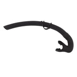 Diving Breathing Tube Foldable Soft Mouthpiece Silicone Freediving Snorkel for Spearfishing Swimming Snorkeling Black