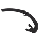 Diving Breathing Tube Foldable Soft Mouthpiece Silicone Freediving Snorkel for Spearfishing Swimming Snorkeling Black
