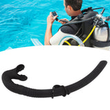 Diving Breathing Tube Foldable Soft Mouthpiece Silicone Freediving Snorkel for Spearfishing Swimming Snorkeling Black
