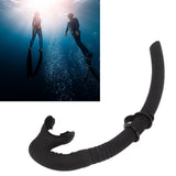 Diving Breathing Tube Foldable Soft Mouthpiece Silicone Freediving Snorkel for Spearfishing Swimming Snorkeling Black