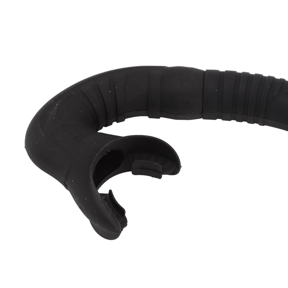 Diving Breathing Tube Foldable Soft Mouthpiece Silicone Freediving Snorkel for Spearfishing Swimming Snorkeling Black