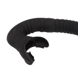 Diving Breathing Tube Foldable Soft Mouthpiece Silicone Freediving Snorkel for Spearfishing Swimming Snorkeling Black