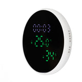 WiFi Thermometer Hygrometer High Accuracy Voice Control Smart Temperature Humidity Sensor with LED for Homes Office - Front View
