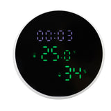 WiFi Thermometer Hygrometer High Accuracy Voice Control Smart Temperature Humidity Sensor with LED for Homes Office - Top-Down View