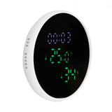 WiFi Thermometer Hygrometer High Accuracy Voice Control Smart Temperature Humidity Sensor with LED for Homes Office - Rear View