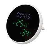 WiFi Thermometer Hygrometer High Accuracy Voice Control Smart Temperature Humidity Sensor with LED for Homes Office - Low Angle