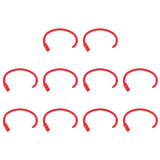 10 PCS Plastic Cow Nose Ring Large Cattle Breeding Nose Ring Livestock Nose Traction Rings - Top-Down View