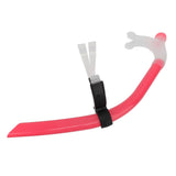 Swimming Snorkel Reduced Drag Silicone Swimming Breathing Tube with Adjustable Head Brace for Snorkeling Diving Pink