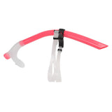 Swimming Snorkel Reduced Drag Silicone Swimming Breathing Tube with Adjustable Head Brace for Snorkeling Diving Pink