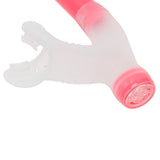 Swimming Snorkel Reduced Drag Silicone Swimming Breathing Tube with Adjustable Head Brace for Snorkeling Diving Pink - Extra Image