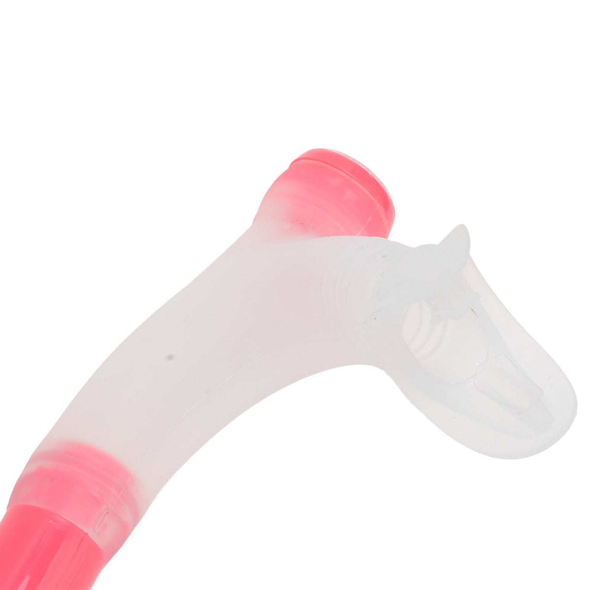 Swimming Snorkel Reduced Drag Silicone Swimming Breathing Tube with Adjustable Head Brace for Snorkeling Diving Pink