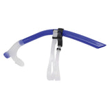 Swimming Snorkel Reduced Drag Silicone Swimming Breathing Tube with Adjustable Head Brace for Snorkeling Diving Royalblue