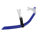 Swimming Snorkel Reduced Drag Silicone Swimming Breathing Tube with Adjustable Head Brace for Snorkeling Diving Royalblue