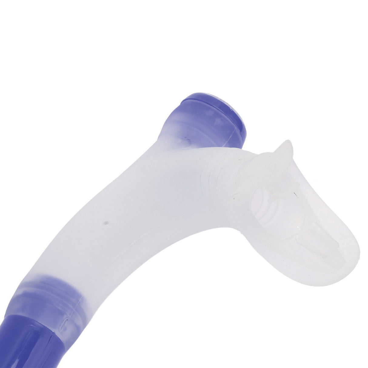 Swimming Snorkel Reduced Drag Silicone Swimming Breathing Tube with Adjustable Head Brace for Snorkeling Diving Royalblue