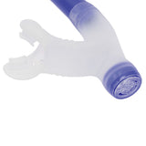 Swimming Snorkel Reduced Drag Silicone Swimming Breathing Tube with Adjustable Head Brace for Snorkeling Diving Royalblue - Extra Image