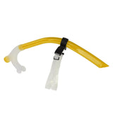 Swimming Snorkel Reduced Drag Silicone Swimming Breathing Tube with Adjustable Head Brace for Snorkeling Diving Yellow