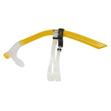 Swimming Snorkel Reduced Drag Silicone Swimming Breathing Tube with Adjustable Head Brace for Snorkeling Diving Yellow