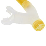 Swimming Snorkel Reduced Drag Silicone Swimming Breathing Tube with Adjustable Head Brace for Snorkeling Diving Yellow - Extra Image