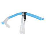 Swimming Snorkel Reduced Drag Silicone Swimming Breathing Tube with Adjustable Head Brace for Snorkeling Diving Sky Blue