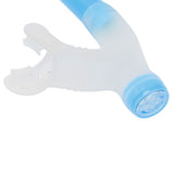 Swimming Snorkel Reduced Drag Silicone Swimming Breathing Tube with Adjustable Head Brace for Snorkeling Diving Sky Blue - Extra Image