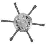 Steel Wire Grass Trimmer Head 6 Head Lawn Mower Trimmer Head Lawnmover Accessory 150mm 6 Blade Inner Hole 5.5mm