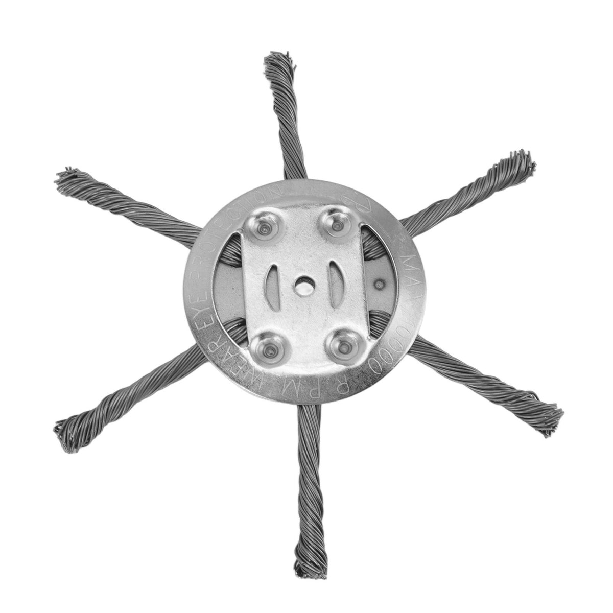Steel Wire Grass Trimmer Head 6 Head Lawn Mower Trimmer Head Lawnmover Accessory 150mm 6 Blade Inner Hole 5.5mm