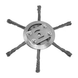 Steel Wire Grass Trimmer Head 6 Head Lawn Mower Trimmer Head Lawnmover Accessory 150mm 6 Blade Inner Hole 5.5mm - Top-Down View