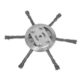 Steel Wire Grass Trimmer Head 6 Head Lawn Mower Trimmer Head Lawnmover Accessory 150mm 6 Blade Inner Hole 5.5mm