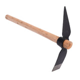 Garden Hoe Pick Garden Pick Mattock Multipurpose Hand Tool Digging Weeding Seeding Turning Soil Mining Tools - Side View