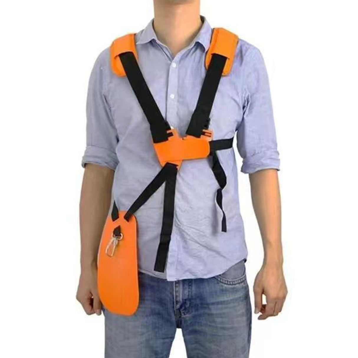 Trimmer Double Shoulder Harness Strap Brush Cutter Shoulder Strap Padded Garden Mower Nyon Belt for FS120 FS55 FS220 Orange