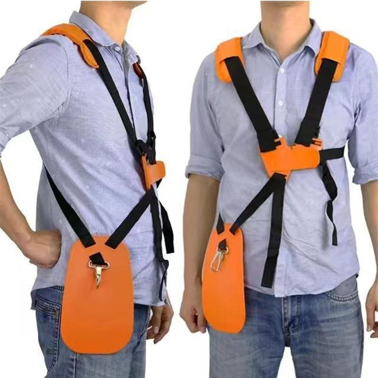 Trimmer Double Shoulder Harness Strap Brush Cutter Shoulder Strap Padded Garden Mower Nyon Belt for FS120 FS55 FS220 Orange