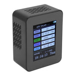 Indoor Air Quality Monitor for TUYA WiFi Smart PM2.5 Formaldehyde Testing 7 in 1 Calendar Time Function Air Quality Detector Black WIFI Version VOC