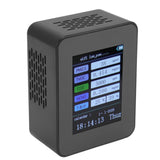 Indoor Air Quality Monitor for TUYA WiFi Smart PM2.5 Formaldehyde Testing 7 in 1 Calendar Time Function Air Quality Detector Black WIFI Version VOC - 45-Degree Angle