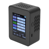 Indoor Air Quality Monitor for TUYA WiFi Smart PM2.5 Formaldehyde Testing 7 in 1 Calendar Time Function Air Quality Detector Black WIFI Version VOC