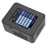 Indoor Air Quality Monitor for TUYA WiFi Smart PM2.5 Formaldehyde Testing 7 in 1 Calendar Time Function Air Quality Detector Black WIFI Version VOC - Close-Up Angle