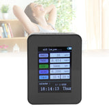 Indoor Air Quality Monitor for TUYA WiFi Smart PM2.5 Formaldehyde Testing 7 in 1 Calendar Time Function Air Quality Detector Black WIFI Version VOC - Extra Image