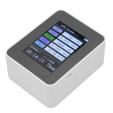 Indoor Air Quality Monitor for TUYA WiFi Smart PM2.5 Formaldehyde Testing 7 in 1 Calendar Time Function Air Quality Detector White WIFI Version VOC - Top-Down View