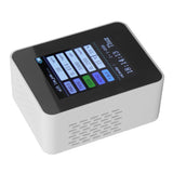 Indoor Air Quality Monitor for TUYA WiFi Smart PM2.5 Formaldehyde Testing 7 in 1 Calendar Time Function Air Quality Detector White WIFI Version VOC - 45-Degree Angle