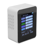 Indoor Air Quality Monitor for TUYA WiFi Smart PM2.5 Formaldehyde Testing 7 in 1 Calendar Time Function Air Quality Detector White WIFI Version VOC - Rear View