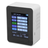Indoor Air Quality Monitor for TUYA WiFi Smart PM2.5 Formaldehyde Testing 7 in 1 Calendar Time Function Air Quality Detector White WIFI Version VOC - Extra Image