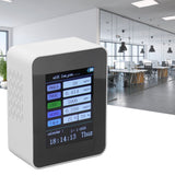 Indoor Air Quality Monitor for TUYA WiFi Smart PM2.5 Formaldehyde Testing 7 in 1 Calendar Time Function Air Quality Detector White WIFI Version VOC - Extra Image