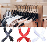 Long Satin Gloves Fashionable Stretch Long Evening Opera Satin Gloves for Wedding Performance Party - 45-Degree Angle