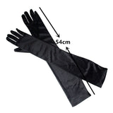Long Satin Gloves Fashionable Stretch Long Evening Opera Satin Gloves for Wedding Performance Party