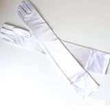 Long Satin Gloves Fashionable Stretch Long Evening Opera Satin Gloves for Wedding Performance Party