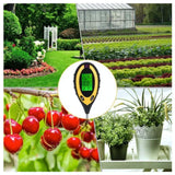 4 In 1 Soil Meter Temperature Sunlight Moisture PH Soil Tester for Family Orchard Agriculture Rice Vegetable Cultivation