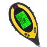 4 In 1 Soil Meter Temperature Sunlight Moisture PH Soil Tester for Family Orchard Agriculture Rice Vegetable Cultivation - Close-Up Angle
