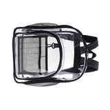 Laptop Backpack School Bags Black Transparent PVC Waterproof Large Capacity for School College Student 36x28x12cm