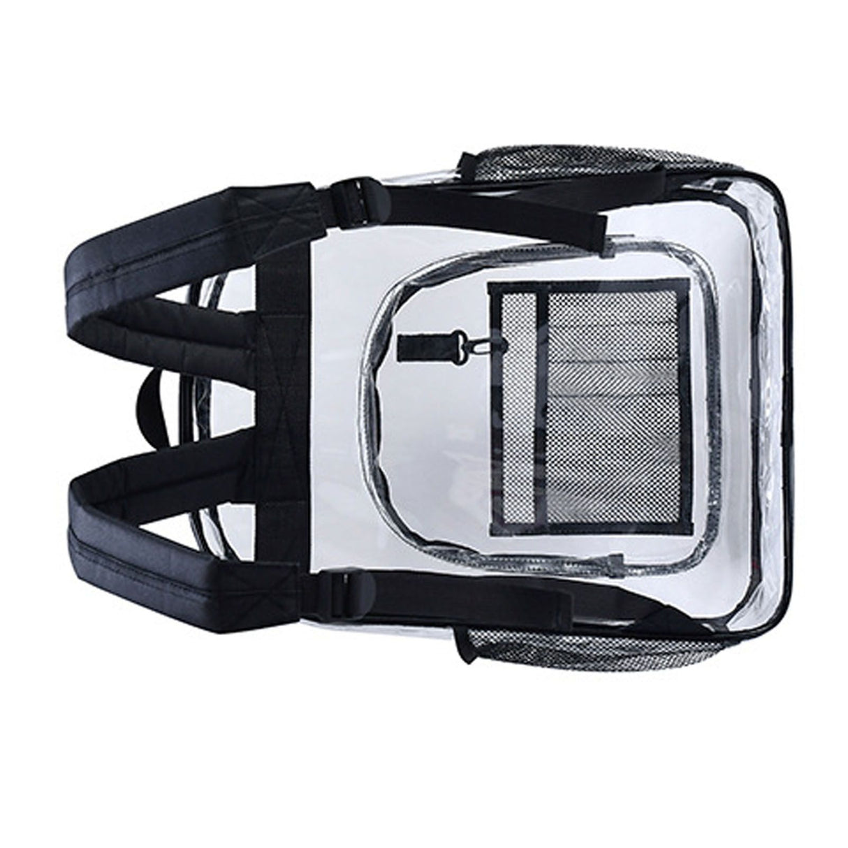 Laptop Backpack School Bags Black Transparent PVC Waterproof Large Capacity for School College Student 36x28x12cm