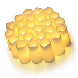 24PCS Electric LED Candles Plastic Electronic Components Tea Light Set For Wedding Confession Decoration Flameless - Front View