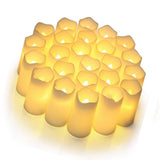 24PCS Electric LED Candles Plastic Electronic Components Tea Light Set For Wedding Confession Decoration Flameless - Side View